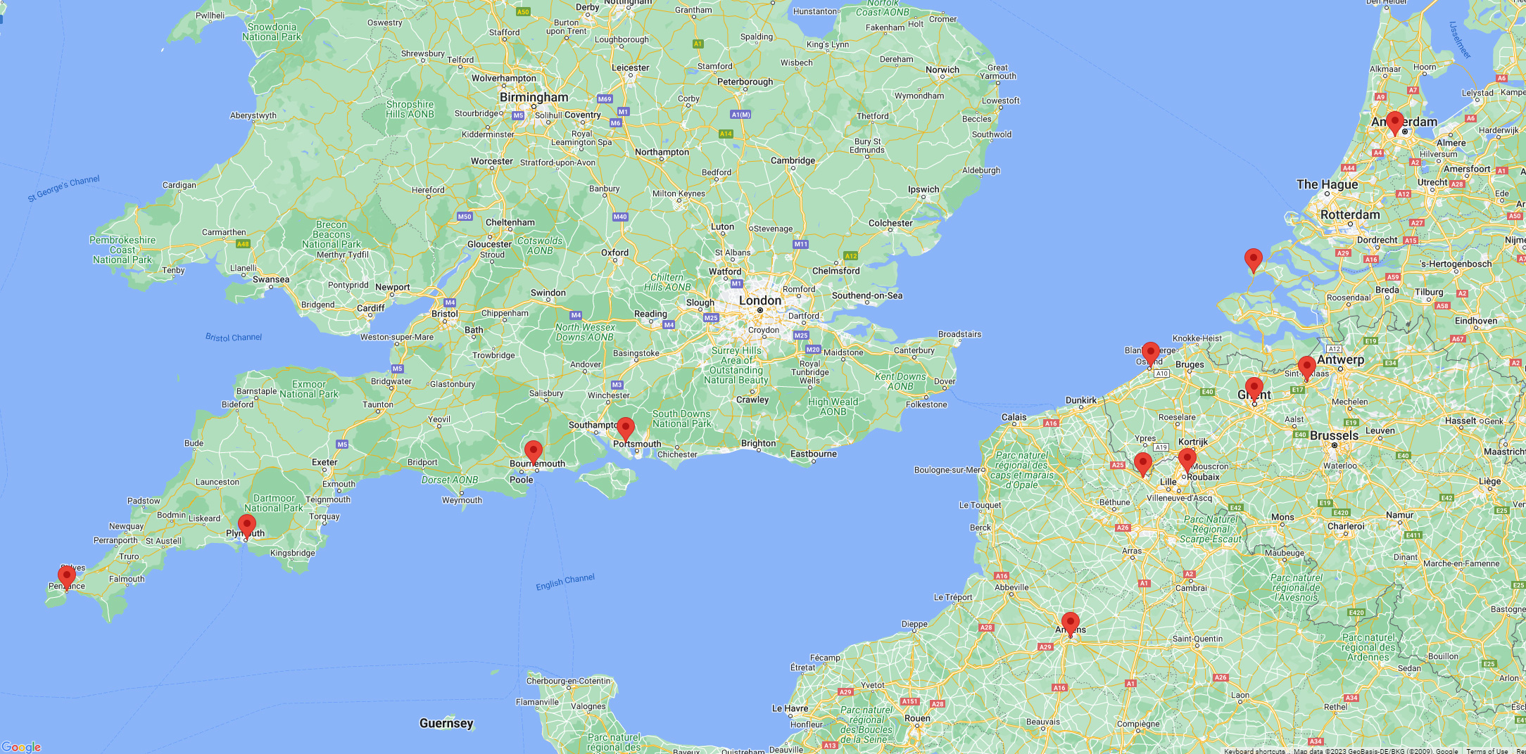 Map showing SYU locations