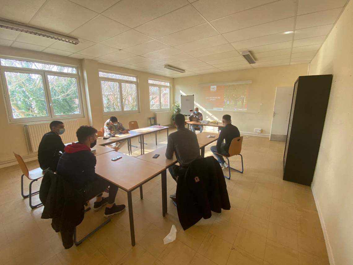People in a room